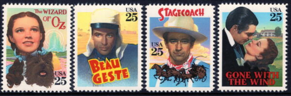 USA - 1990 'CLASSIC FILMS' Set of 4 MNH [E5656]