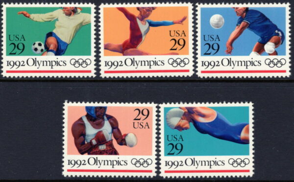 USA - 1992 'BARCELONA OLYMPICS' Set of 5 MNH [E5646]