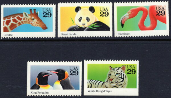 USA - 1992 'WILD ANIMALS' Set of 5 MNH [E5648]