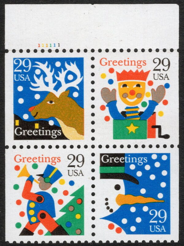 USA - 1993 'CHRISTMAS' Block of 4 MNH [E5632]