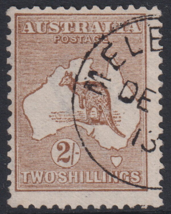 AUSTRALIA  Roos - 1913 1st Wmk 2/- BROWN  SG 12 CTO Cv $80 [E5915]