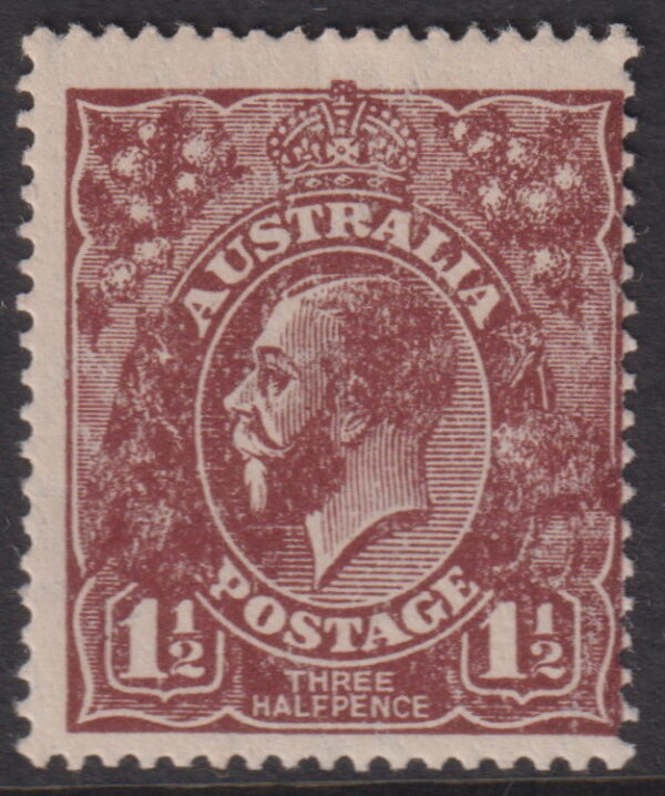 AUSTRALIA KGV - 1919 LM Wmk 1½d RED-BROWN  SG 52 MVLH Cv £35 [E5963]