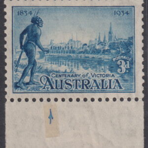 AUSTRALIA - 1934 3d VIC Cententary 'Flag' Variety  SG 148aa MNH Cv £65 [E5975]