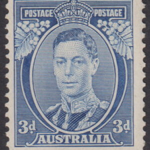 AUSTRALIA - 1937 3d BLUE KGVI Die 1   SG 168 MLH Cv £65 [E5990]