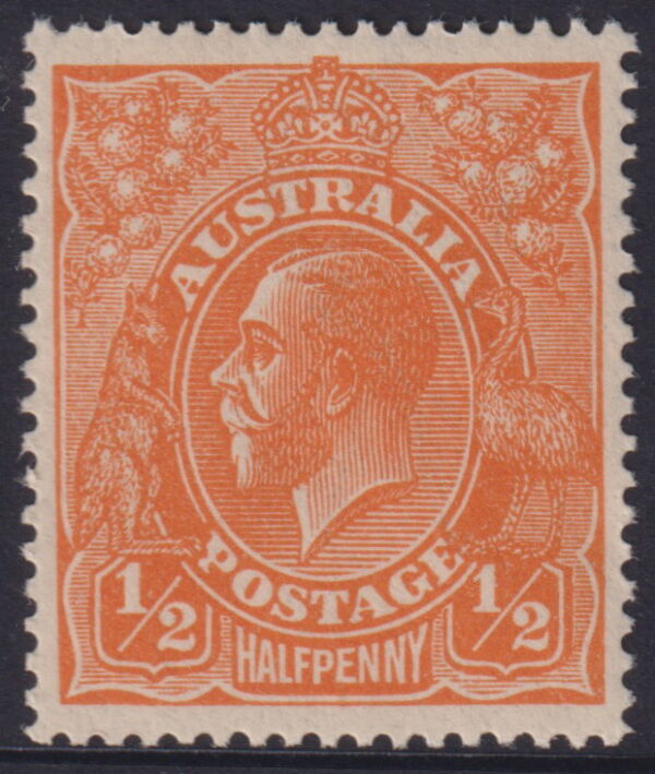 AUSTRALIA  KGV Heads - 1923 Single Wmk ½ ORANGE  SG 56 MNH Cv 20 [E6104]