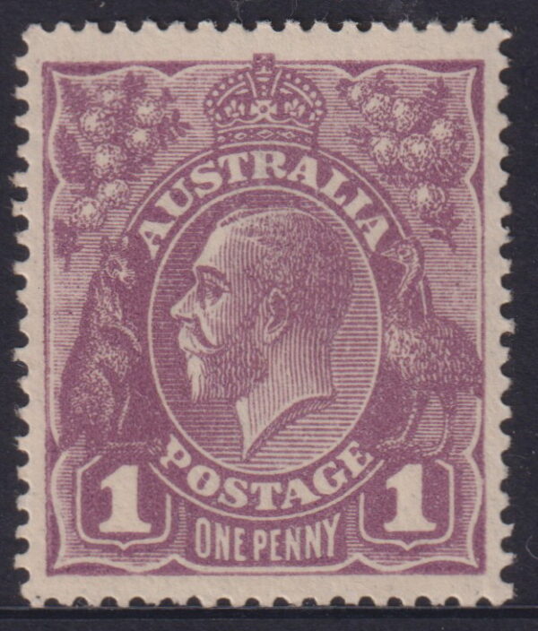 AUSTRALIA  KGV Heads - 1922 Single Wmk 1d VIOLET  SG 57 MNH Cv 20 [E6105]