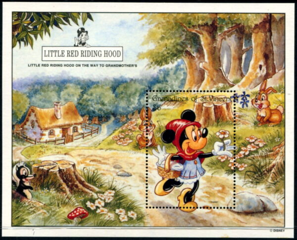 DISNEY - Grenadines of St Vincent - 1992 'LITTLE RED RIDING HOOD' Souvenir Sheet MNH [E6056]