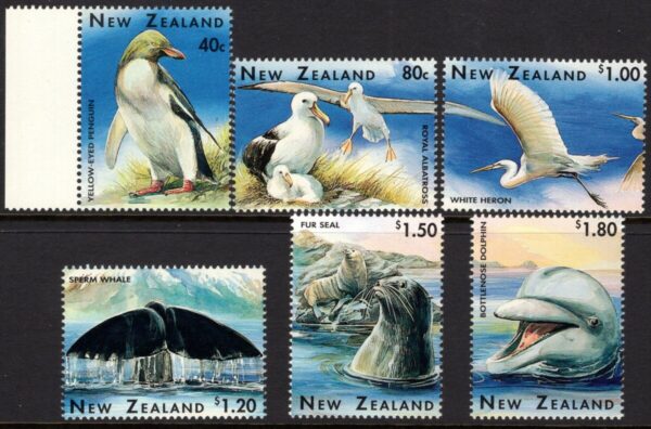 NEW ZEALAND - 1996 'MARINE WILDLIFE' Set of 6 MNH [E6310]