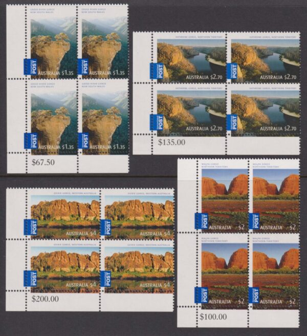 AUSTRALIA - 2008 'GORGEOUS AUSTRALIA' International set in corner blocks MNH [E6002]