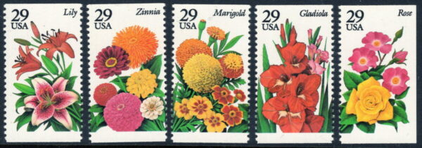 USA - 1994 'GARDEN FLOWERS' Set of 5 MNH [E6295]