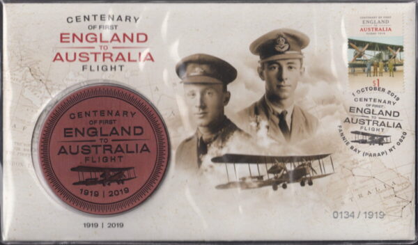 AUSTRALIA - 2019 'CENTENARY of 1st ENGLAND to AUSTRALIA FLIGHT' Medallion Limited Issue No.314 [E6653]