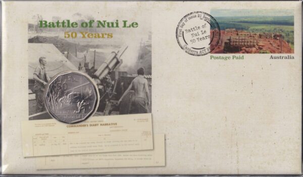 AUSTRALIA - 2021 'BATTLE OF NUI LE 50 YEARS' PNC RAM 50c Coin [E6757]