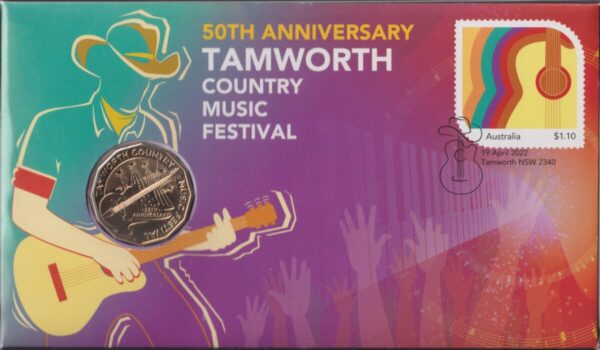 AUSTRALIA - 2022 '50th ANNIVERSAY TAMWORTH COUNTRY MUSIC FESTIVAL' PNC RAM 50c Coin [E8490]