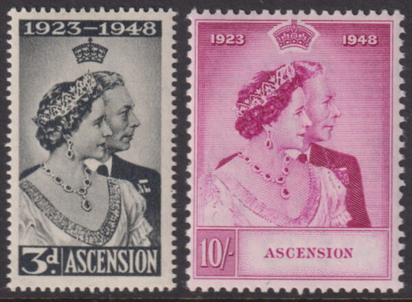 Ascension - 1948 Silver Wedding Set SG 50/51 MNH Cv £ 50 [E6381]