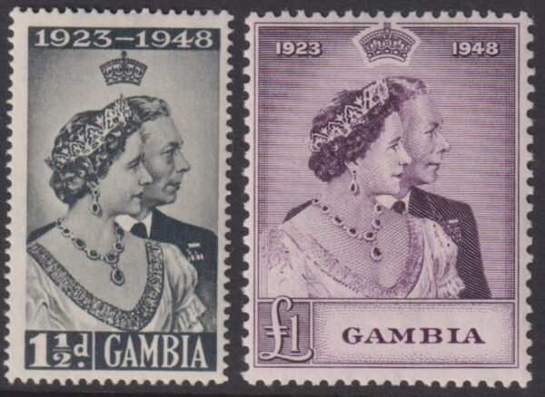 Gambia - 1948 Silver Wedding Set SG 164/5 MNH Cv £ 21 [E6392]