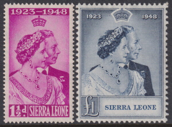 Sierra Leone - 1948 Silver Wedding Set SG 203/204 MNH Cv £ 30 [E6423]