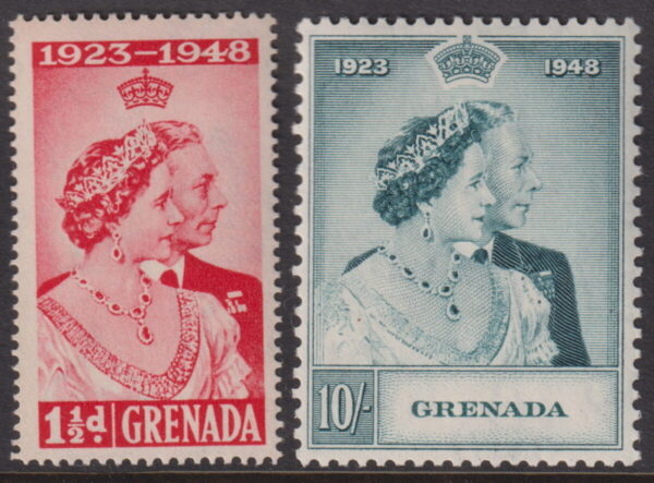 Grenada - 1948 Silver Wedding Set SG 166/67 MLH Cv £ 24 [E6447]