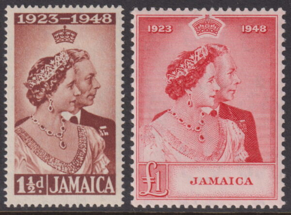 Jamaica - 1948 Silver Wedding Set SG 143/44 MLH Cv £ 28 [E6448]