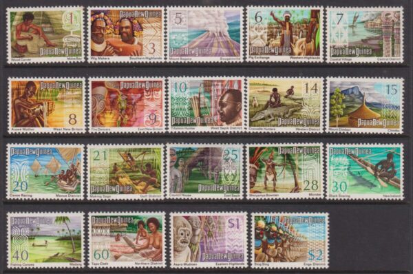 PAPUA NEW GUINEA - 1973  Set to $2 VILLAGE LIFE  SG 241/59 MNH Cv £8 [E6473]