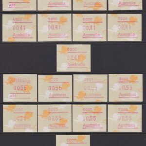 AUSTRALIA FRAMAS - 1989 $1.10 FRILLY LIZARD set x 21  BW 1183 MNH Cv $55 [E6491]