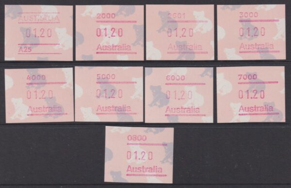 AUSTRALIA FRAMAS - 1990 $1.20 KOALA set x 21  BW 1494 MNH Cv $81 [E6492]