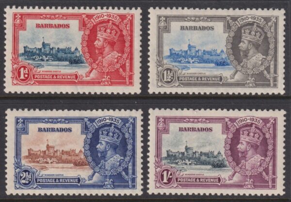 Barbados - 1935 Silver Jubilee Set SG 241/4 MLH Cv £ 28 [E6601]
