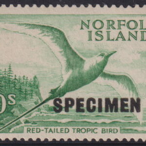 NORFOLK ISLAND 1961 10/- TROPIC BIRD 13.5mm Specimen SG 36s MNH Cv £130 [E6706]