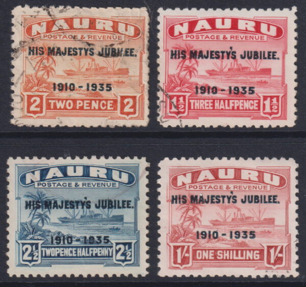 Nauru - 1935 Silver Jubilee Set SG 8/9 FU Cv £ 43 [E6906]