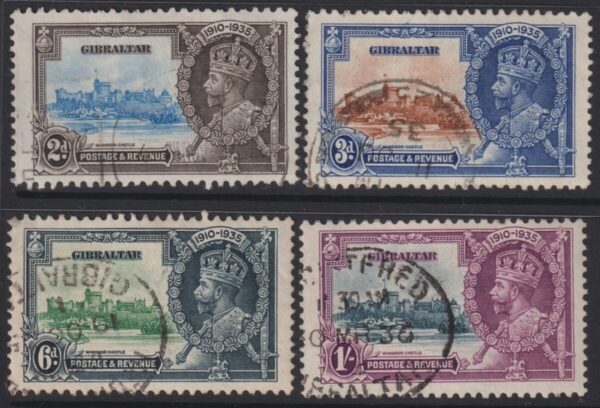 Gibraltar - 1935 Silver Jubilee Set SG 114/17 FU Cv £ 38 [E6921]