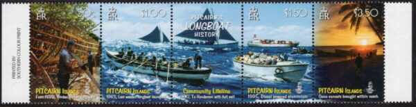 PITCAIRN ISLAND - 2008 'LONGBOAT HISTORY' Strip of 4 MNH [E6529]