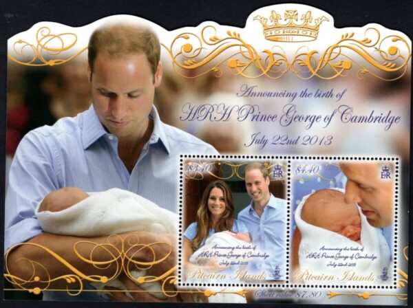 PITCAIRN ISLAND - 2013 'BIRTH OF PRINCE GEORGE' Miniature Sheet MNH [E6512]
