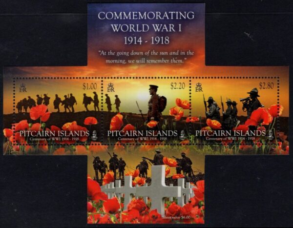 PITCAIRN ISLAND - 2014 'CENTENARY OF WWI' Miniature Sheet MNH [E6508]