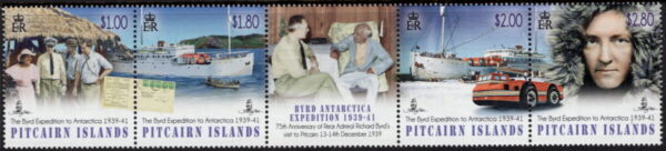 PITCAIRN ISLAND - 2014 '75th ANNIVERSARY OF BYRD EXPEDITION TO ANTARCTICA' Strip of 5 MNH [E6495]