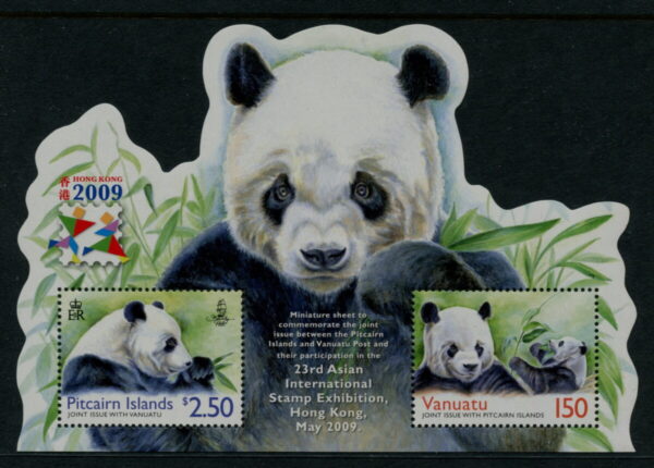 Pitcairn Island - 2009 '23rd ASIAN INTERNATIONAL STAMP EXHIBIT - PANDA - JOINT ISSUE VANUATU' Miniature Sheet MNH [E6528]