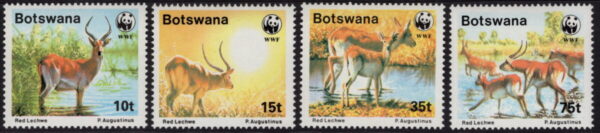 BOTSWANA - 1988 WWF 'RED LECHWE' Set of 4 MNH [E7165]