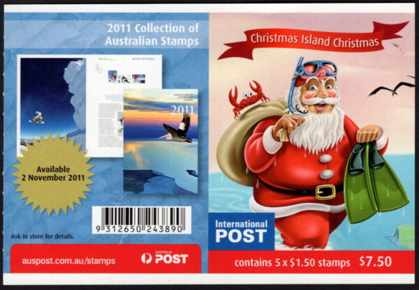 CHRISTMAS ISLAND - 2011 'CHRISTMAS' Self Adhesive Booklet MINT [E7759