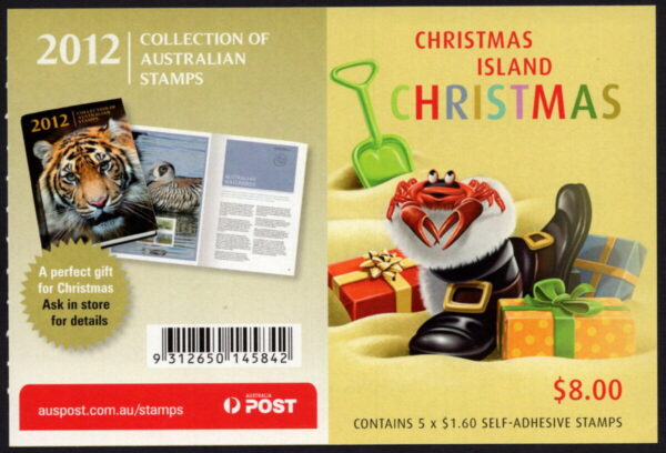 CHRISTMAS ISLAND - 2012 'CHRISTMAS' Self Adhesive Booklet MINT [E7758]