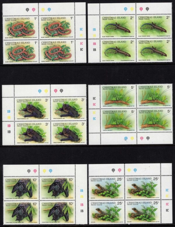 CHRISTMAS ISLAND - 1987 'WILDLIFE' Set of 16 Blocks of 4 not 41c MNH [E7034]