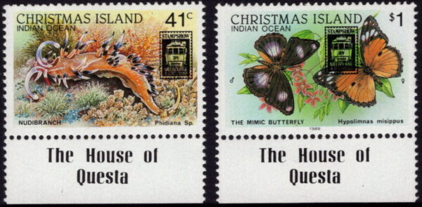CHRISTMAS ISLAND - 1989 'MELBOURNE STAMP SHOW' Pair MNH [E6975]