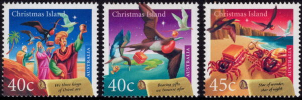 CHRISTMAS ISLAND - 2000 'CHRISTMAS - WE THREE KNIGS' Set of 3 MNH [E6978]