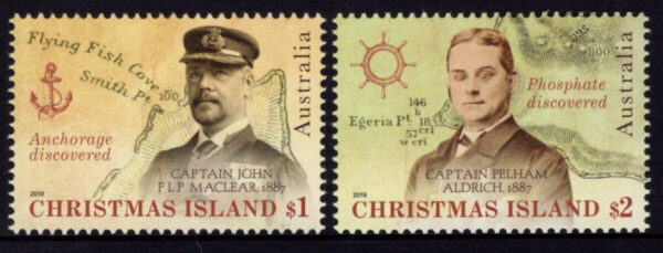 CHRISTMAS ISLAND - 2019 '19TH CENTURY EXPLORERS' Pair MNH [E7008]