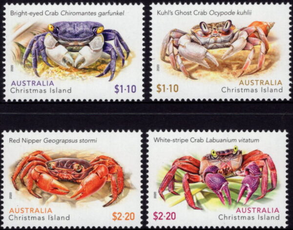 CHRISTMAS ISLAND - 2020 'CRABS' Set of 4 MNH [E7009]