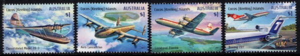 COCOS (KEELING) ISLANDS - 2017 'COCOS AVIATION' Set of 4 MNH [E7411]