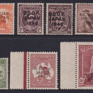 AUSTRALIA BCOF - 1946 Set to 5/- CLARET   SG J1/J7a MNH Cv £200 [E7088]