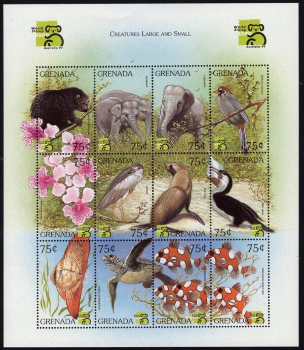 GRENADA - 1999 'CREATURES LARGE AND SMALL' Miniature Sheet MNH [E7681]