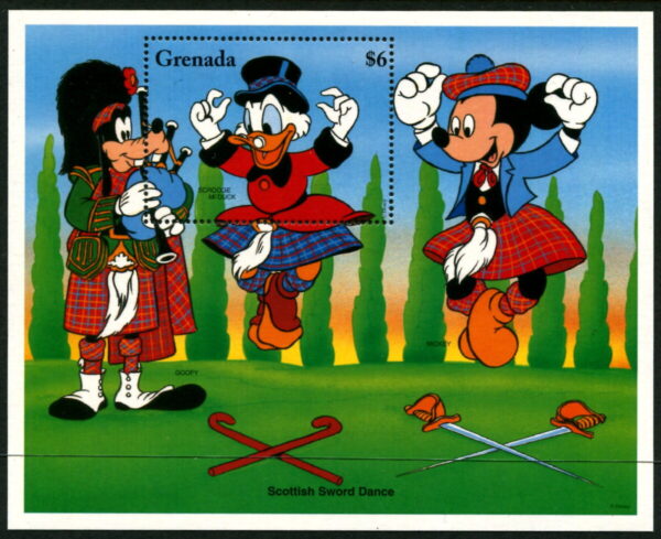 DISNEY - Grenada - 1996 'DISNEY DANCERS - Scottish Sword Dance' Miniature Sheet MNH [E7718]