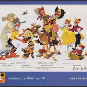 DISNEY - GUYANA - 1993 'DONALD DUCK MOVIE POSTERS - Fan-card for Melody Time' Miniature Sheet MNH [E7937]