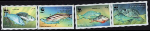 GRENADA - 2001 WWF 'CARRIBEAN PARROT FISH ' Set of 4 MNH [E7173]