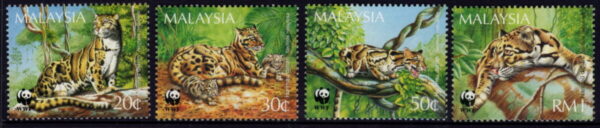 MALAYSIA - 1995 WWF 'CLOUDED LEOPARD' Set of 4 MNH [E7728]