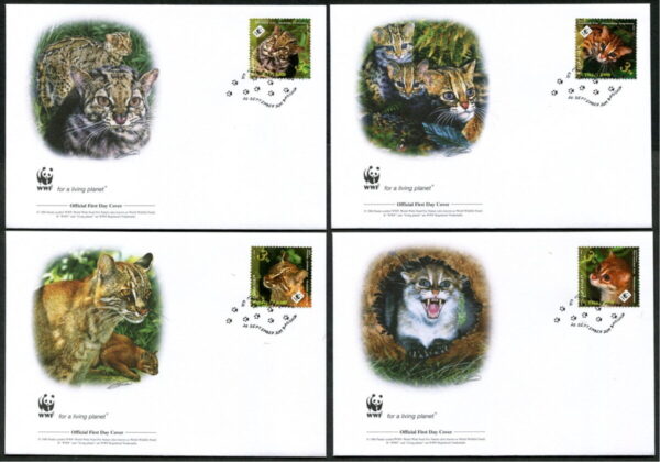 THAILAND - 2011 WWF 'CATS OF THAILAND' Set of 4 First Day Covers [E7440]